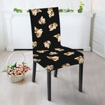 Shih Tzu Puppy Pattern Print Dining Chair Slipcover