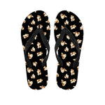 Shih Tzu Puppy Pattern Print Flip Flops