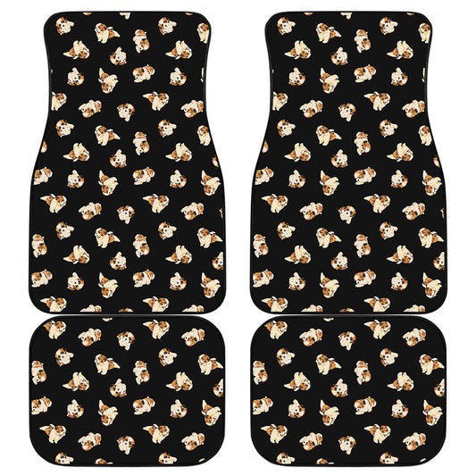 Shih Tzu Puppy Pattern Print Front and Back Car Floor Mats