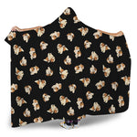 Shih Tzu Puppy Pattern Print Hooded Blanket