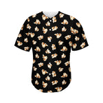 Shih Tzu Puppy Pattern Print Men's Baseball Jersey
