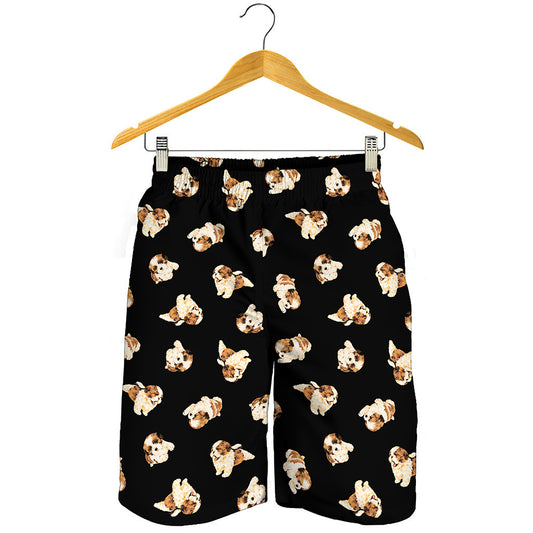 Shih Tzu Puppy Pattern Print Men's Shorts