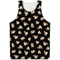 Shih Tzu Puppy Pattern Print Men's Tank Top