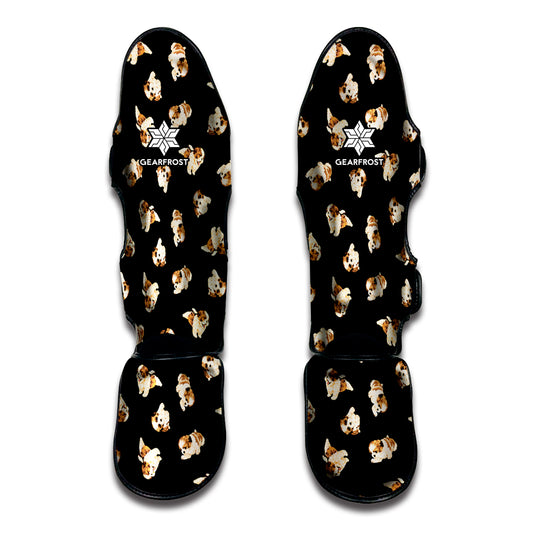 Shih Tzu Puppy Pattern Print Muay Thai Shin Guard