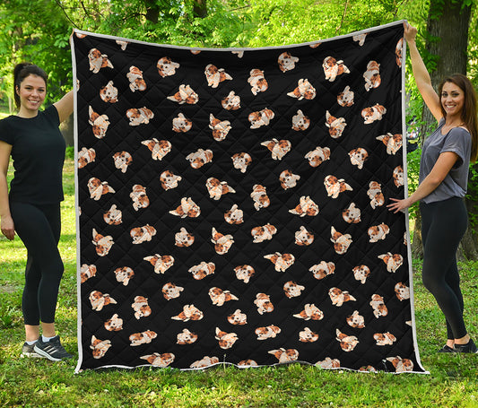 Shih Tzu Puppy Pattern Print Quilt