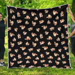 Shih Tzu Puppy Pattern Print Quilt