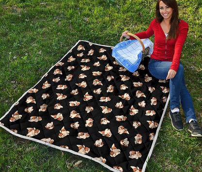 Shih Tzu Puppy Pattern Print Quilt