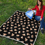 Shih Tzu Puppy Pattern Print Quilt