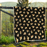 Shih Tzu Puppy Pattern Print Quilt