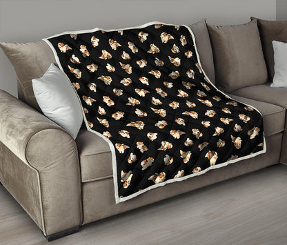 Shih Tzu Puppy Pattern Print Quilt
