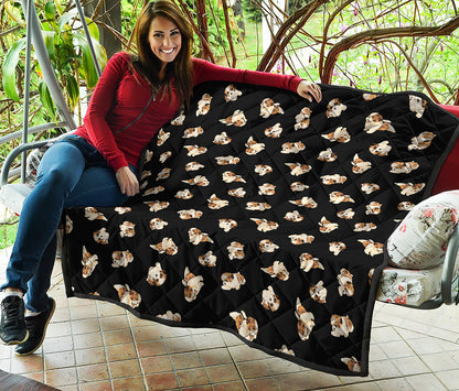 Shih Tzu Puppy Pattern Print Quilt