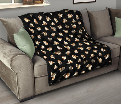 Shih Tzu Puppy Pattern Print Quilt