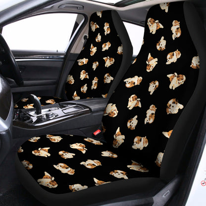 Shih Tzu Puppy Pattern Print Universal Fit Car Seat Covers