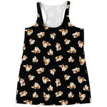 Shih Tzu Puppy Pattern Print Women's Racerback Tank Top
