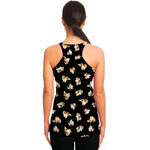 Shih Tzu Puppy Pattern Print Women's Racerback Tank Top