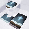 Shining Holy Bible Print 3 Piece Bath Mat Set