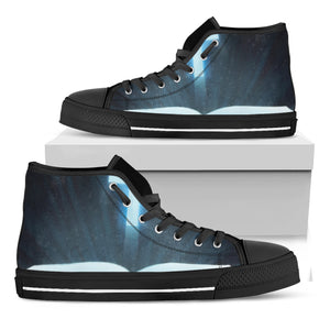 Shining Holy Bible Print Black High Top Shoes