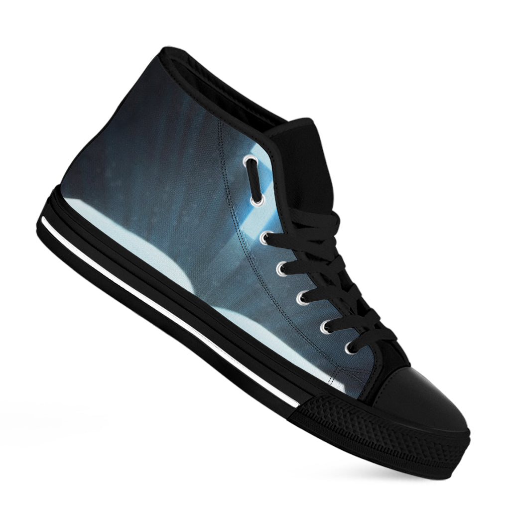 Shining Holy Bible Print Black High Top Shoes