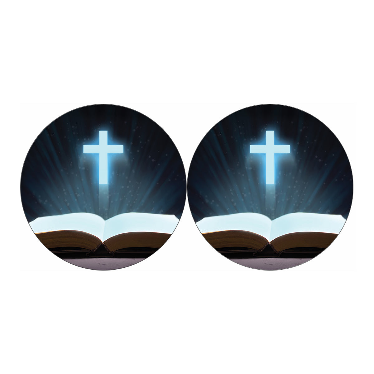 Shining Holy Bible Print Car Coasters