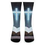 Shining Holy Bible Print Crew Socks