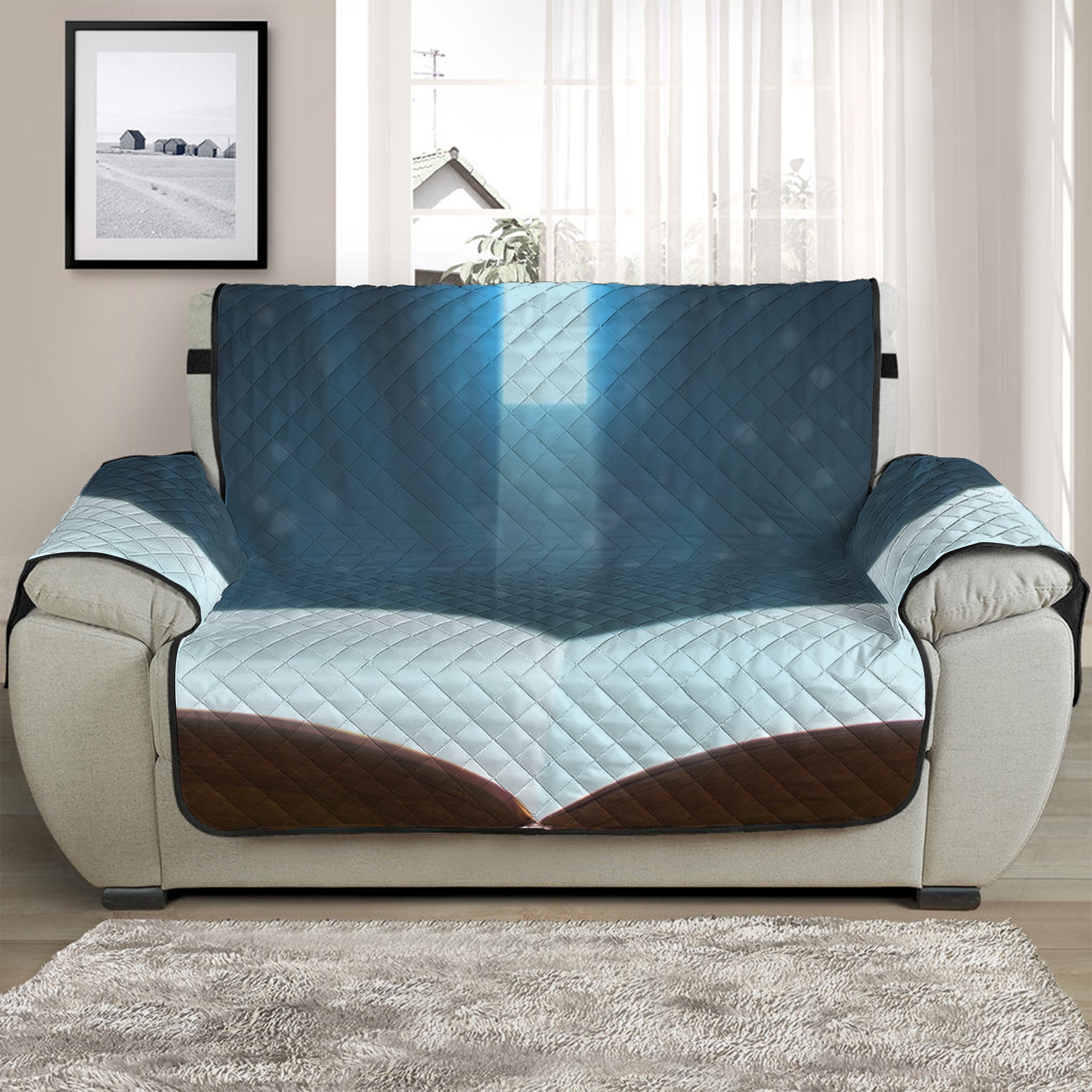 Shining Holy Bible Print Half Sofa Protector