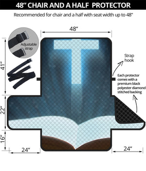 Shining Holy Bible Print Half Sofa Protector