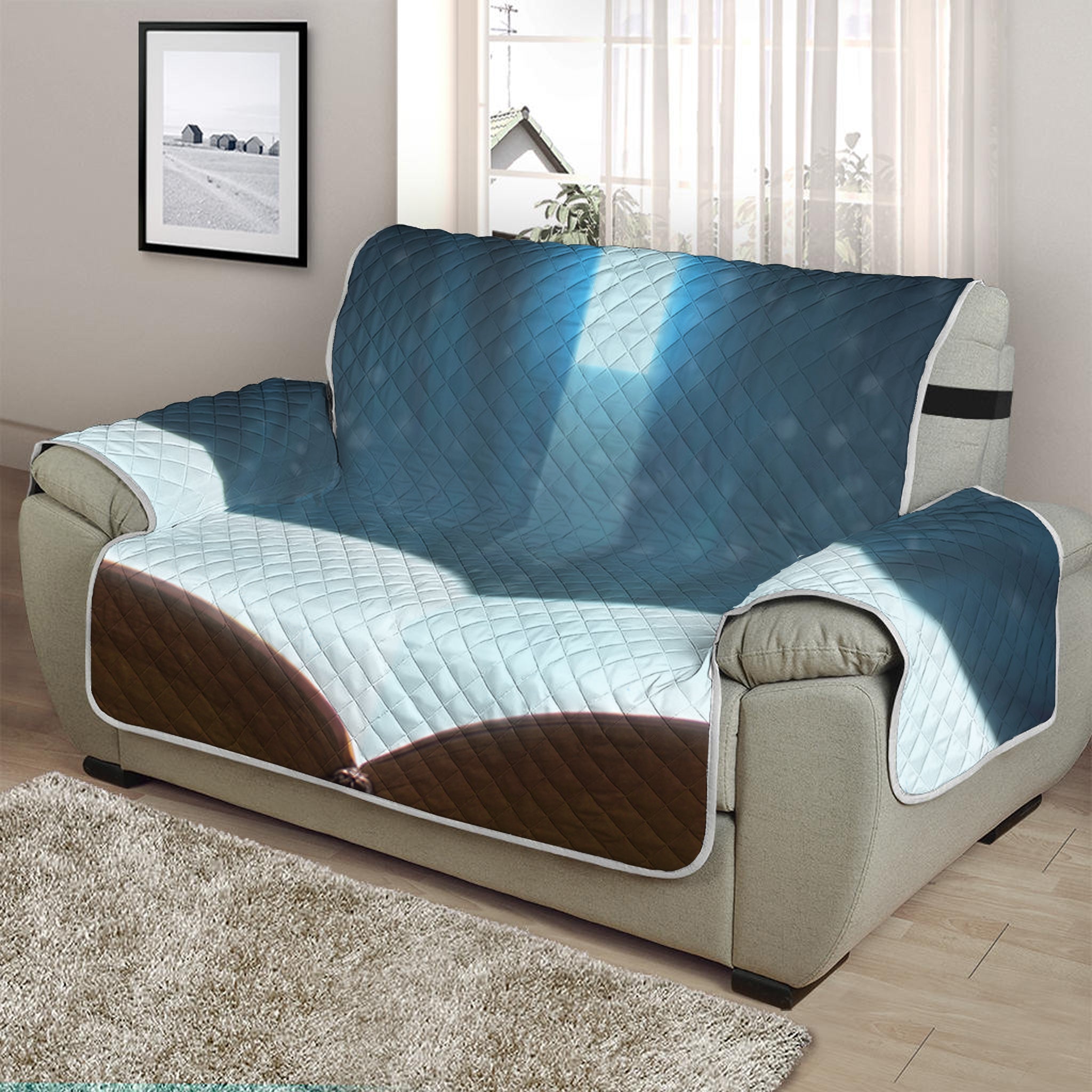 Shining Holy Bible Print Half Sofa Protector