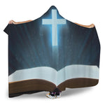 Shining Holy Bible Print Hooded Blanket