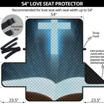 Shining Holy Bible Print Loveseat Protector