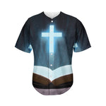 Shining Holy Bible Print Men's Baseball Jersey