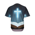 Shining Holy Bible Print Men's Baseball Jersey