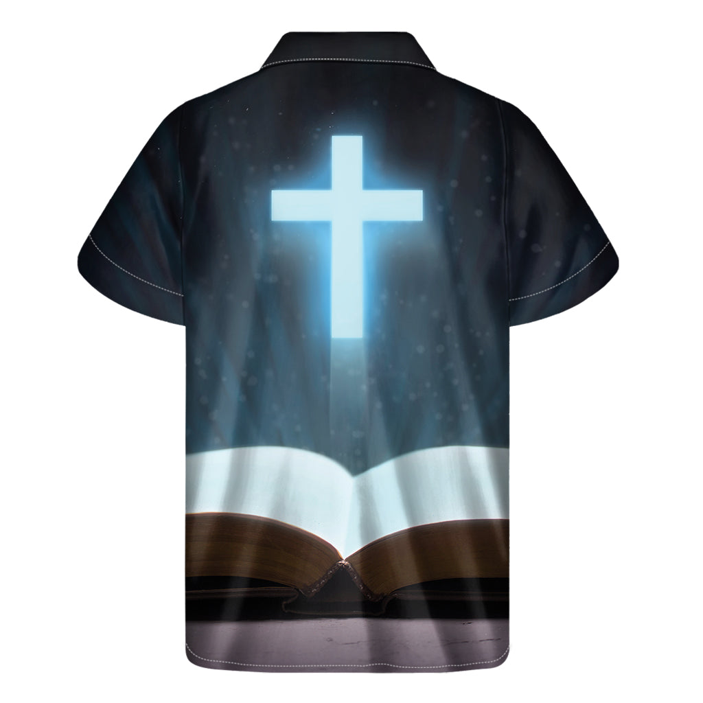 Shining Holy Bible Print Men's Short Sleeve Shirt