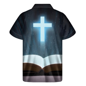 Shining Holy Bible Print Men's Short Sleeve Shirt