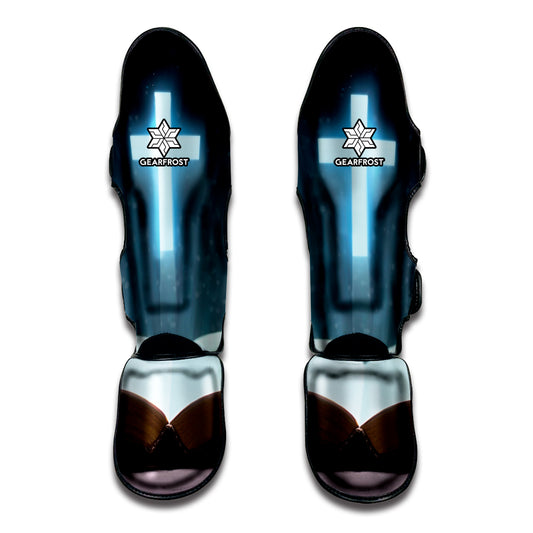 Shining Holy Bible Print Muay Thai Shin Guard