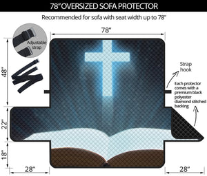 Shining Holy Bible Print Oversized Sofa Protector