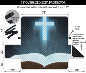 Shining Holy Bible Print Oversized Sofa Protector