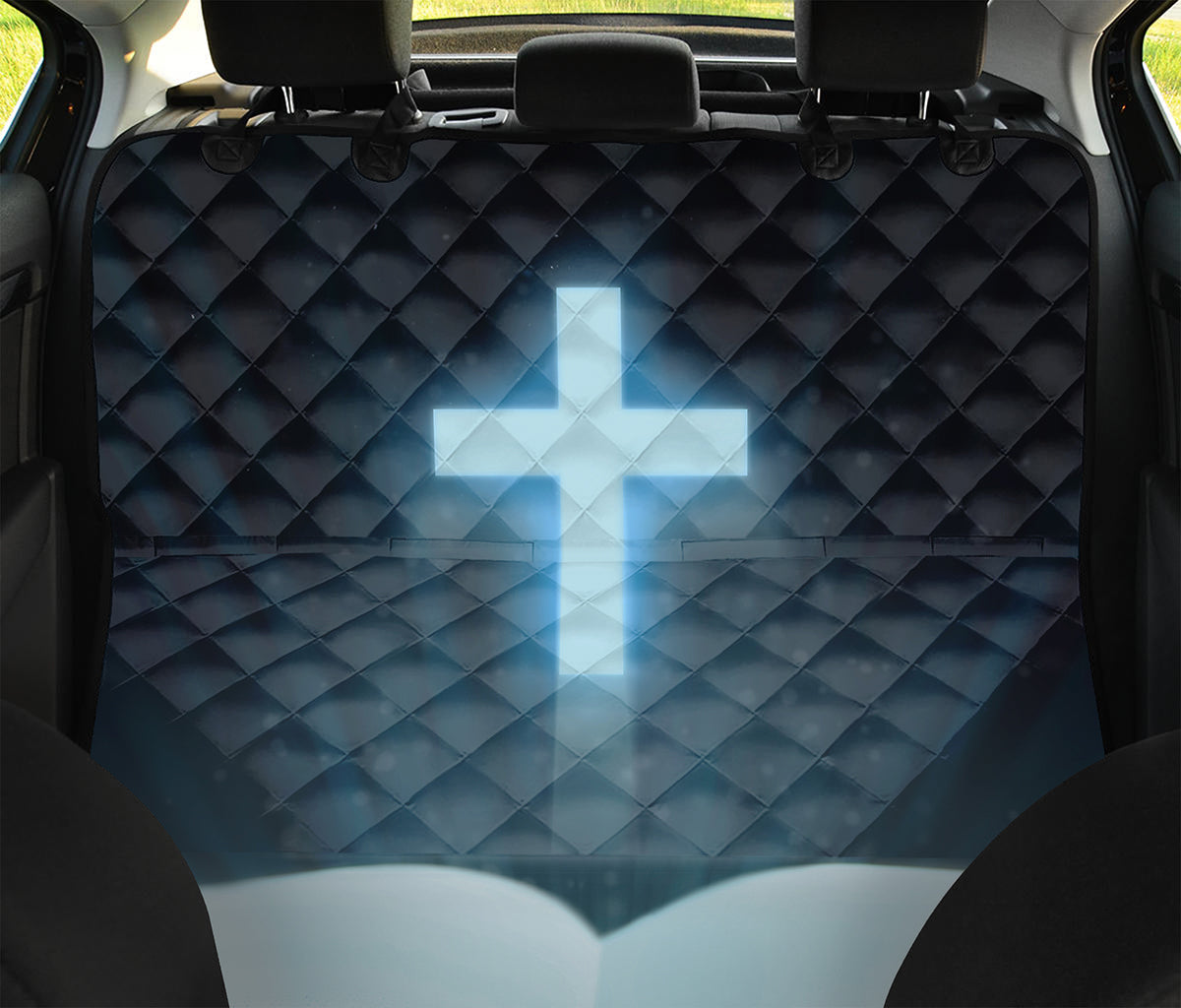 Shining Holy Bible Print Pet Car Back Seat Cover