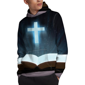 Shining Holy Bible Print Pullover Hoodie