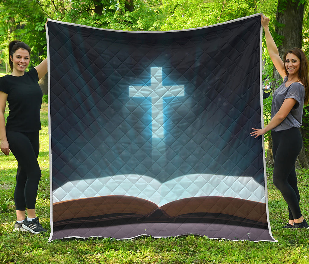 Shining Holy Bible Print Quilt