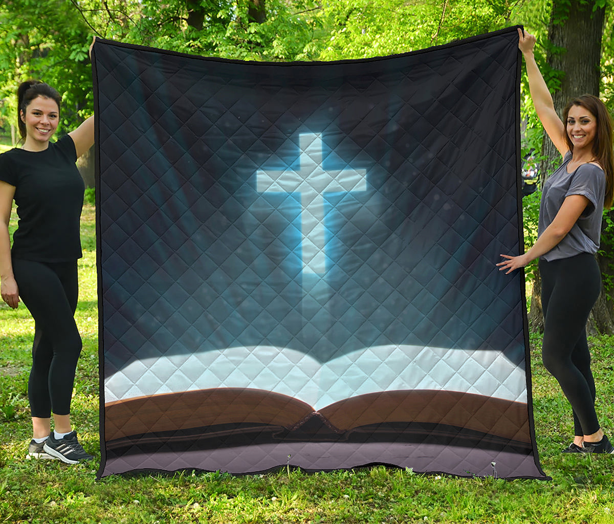 Shining Holy Bible Print Quilt