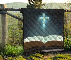 Shining Holy Bible Print Quilt