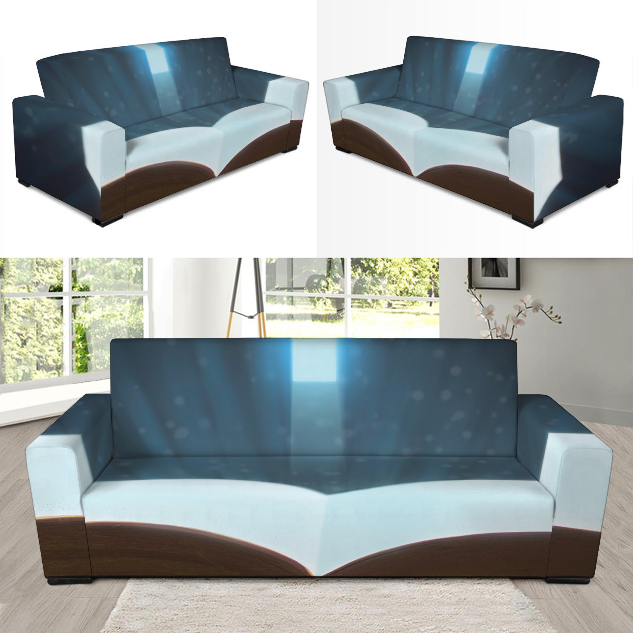 Shining Holy Bible Print Sofa Slipcover