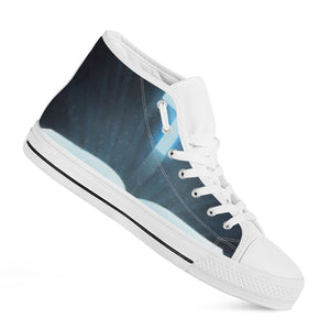 Shining Holy Bible Print White High Top Shoes