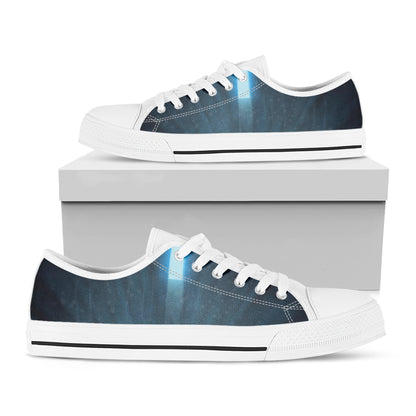 Shining Holy Bible Print White Low Top Shoes