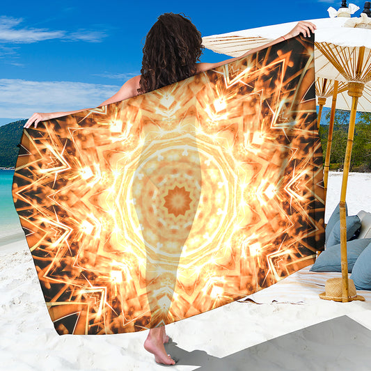 Shining Kaleidoscope Print Beach Sarong Wrap