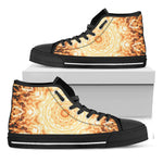 Shining Kaleidoscope Print Black High Top Shoes