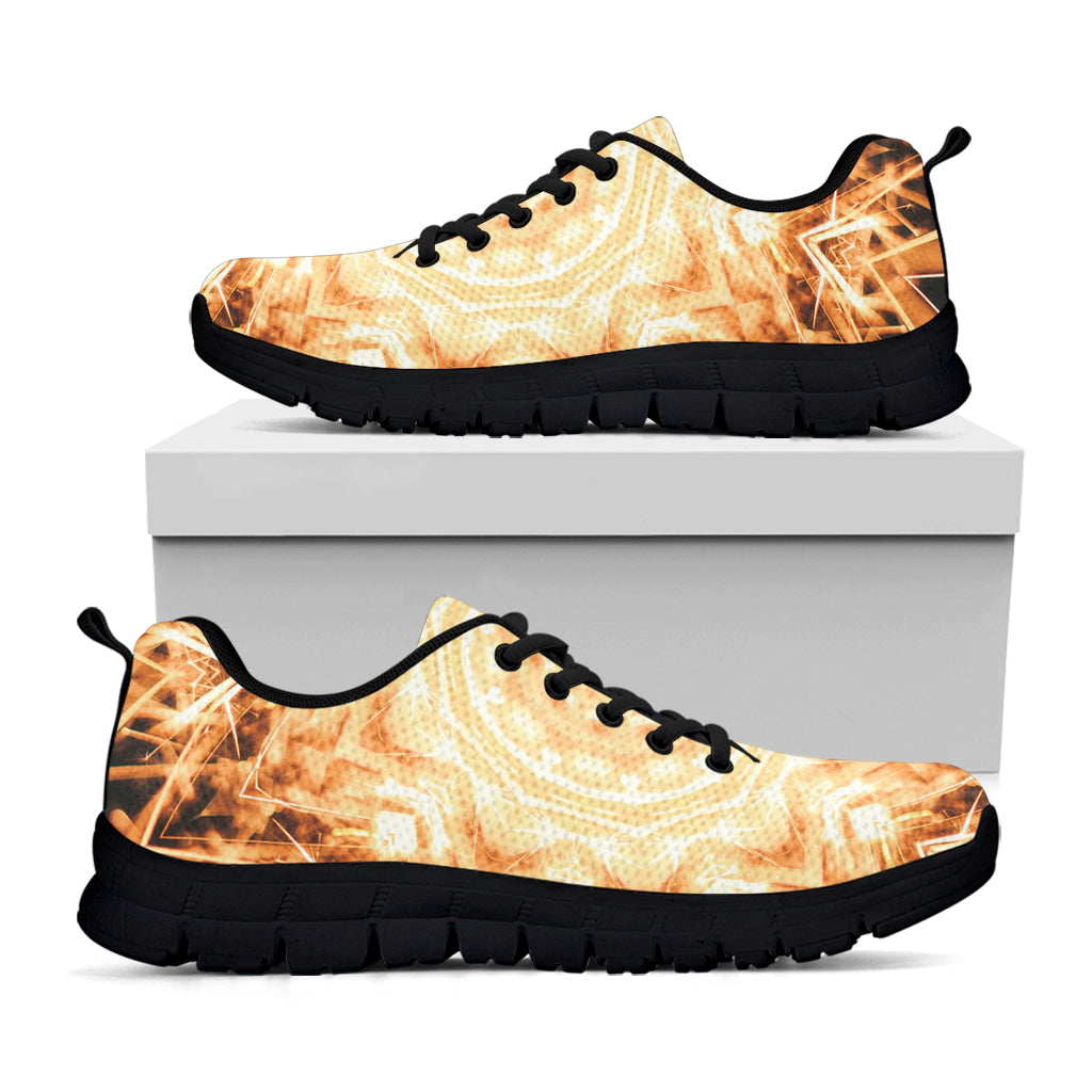 Shining Kaleidoscope Print Black Sneakers