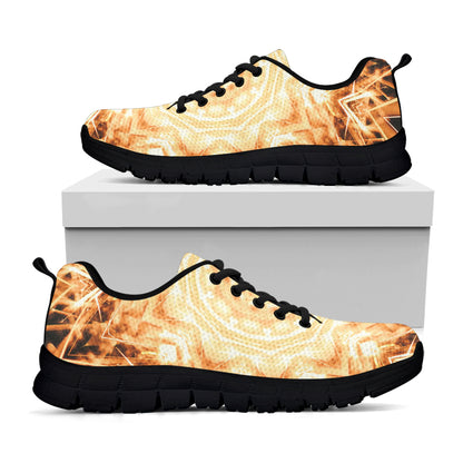 Shining Kaleidoscope Print Black Sneakers
