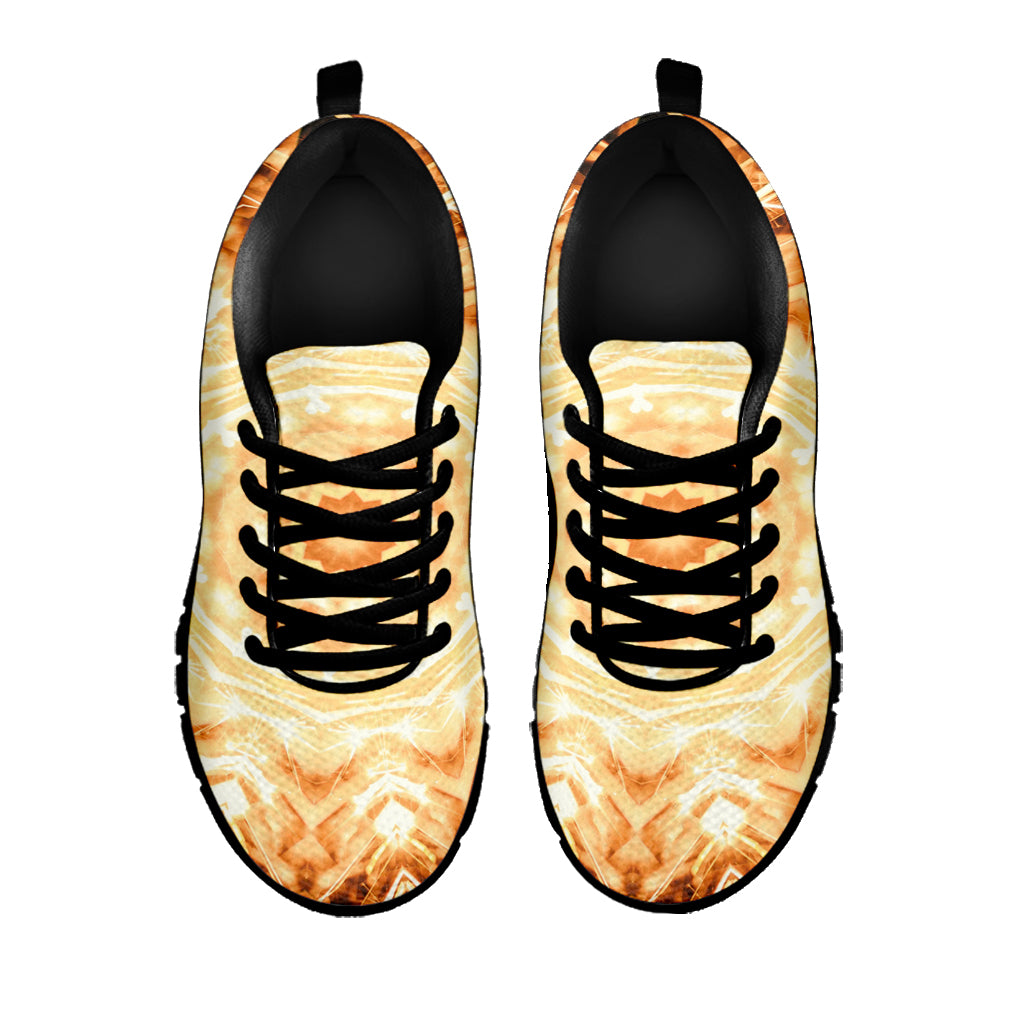 Shining Kaleidoscope Print Black Sneakers