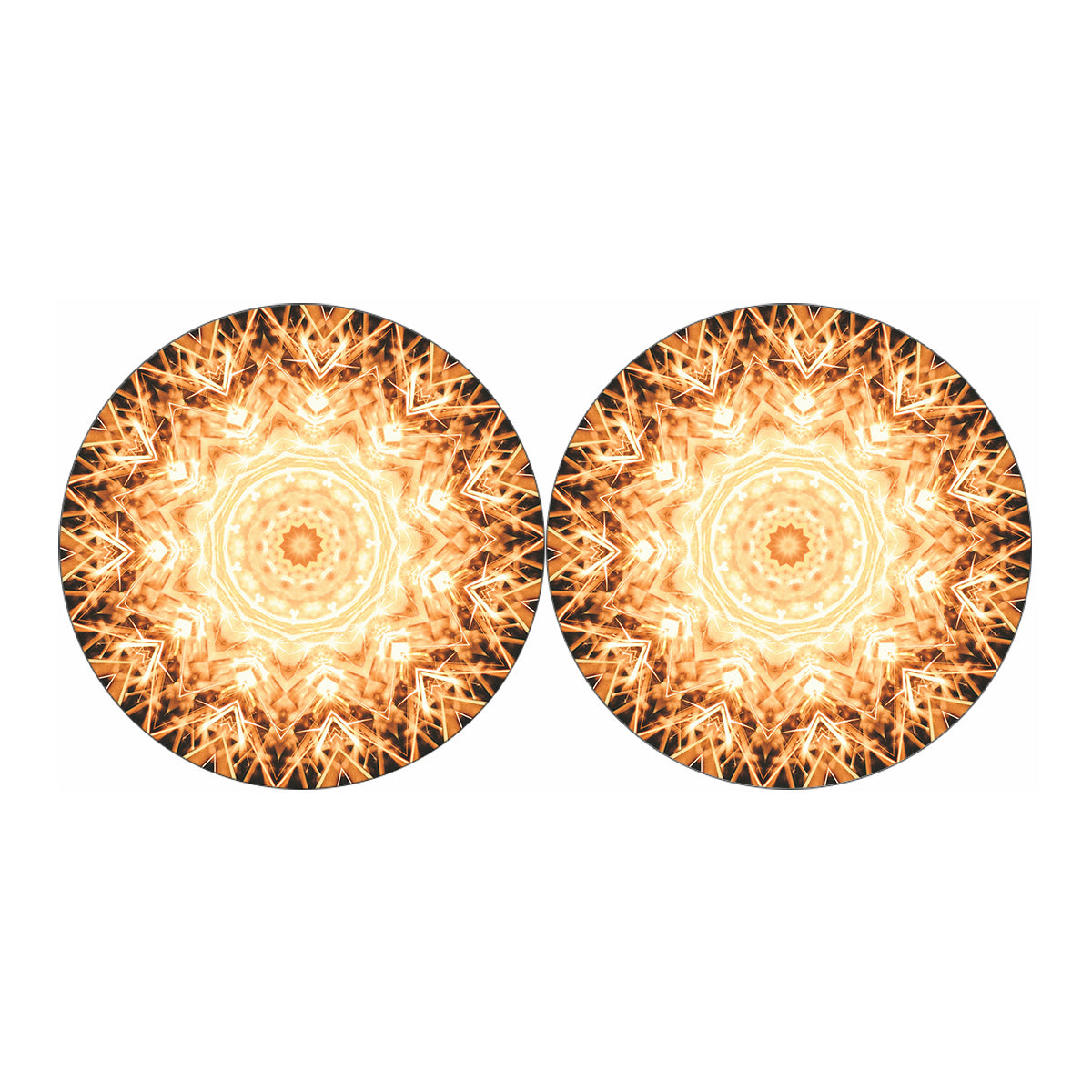 Shining Kaleidoscope Print Car Coasters